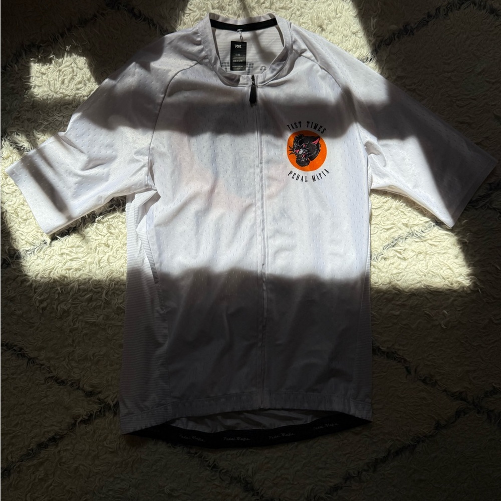 Pedal Mafia Men's White Cycling Jersey